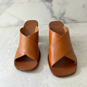 Chloe Laia Raffia-trimmed Mules